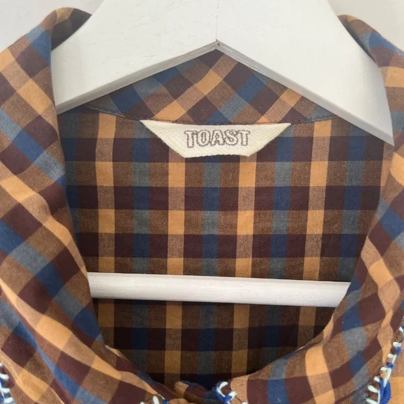 TOAST Unique Collar Dress with Pockets - USA womens 8 (UK12) - Picture 4 of 9